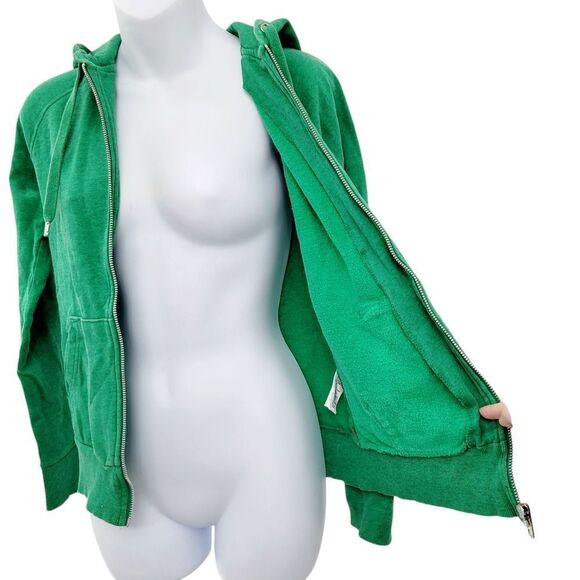 2/$20 H&M Divided Green Zipper Up Hoodie Top Size: 8 - Picture 8 of 13